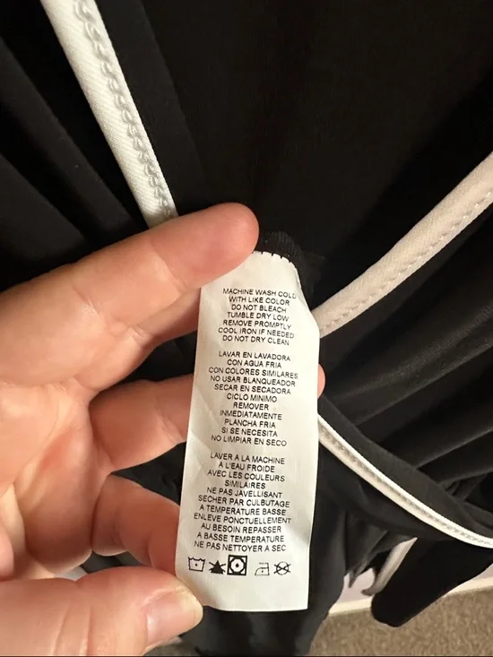 Tahari Black Jumpsuit with White Trim - Picture 5 of 9